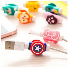 OkaeYa Cartoon Print I Phone USB Cable Saver Protector Cover for USB Charger I Phone Cable Cord 8 Pcs (4 Pair)